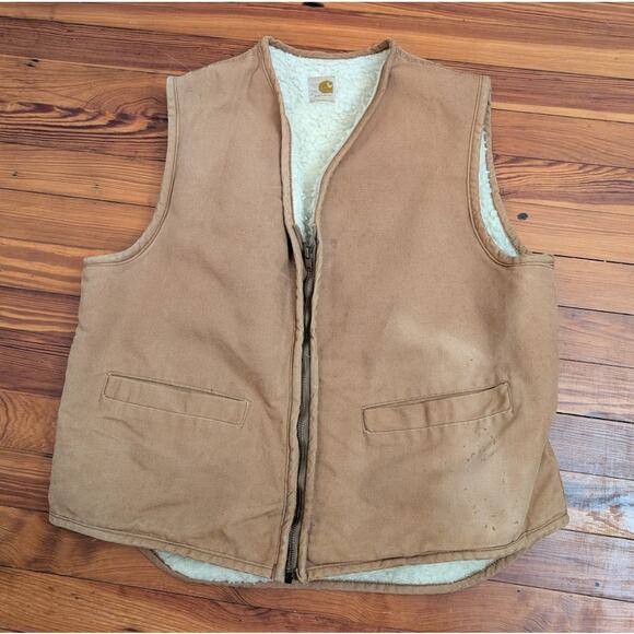 Carhartt Mens Large VTG Sherpa Vest - Picture 1 of 8